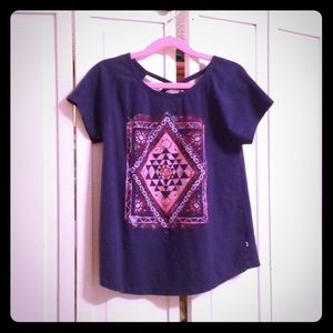 Navy blue shirt with a cool design